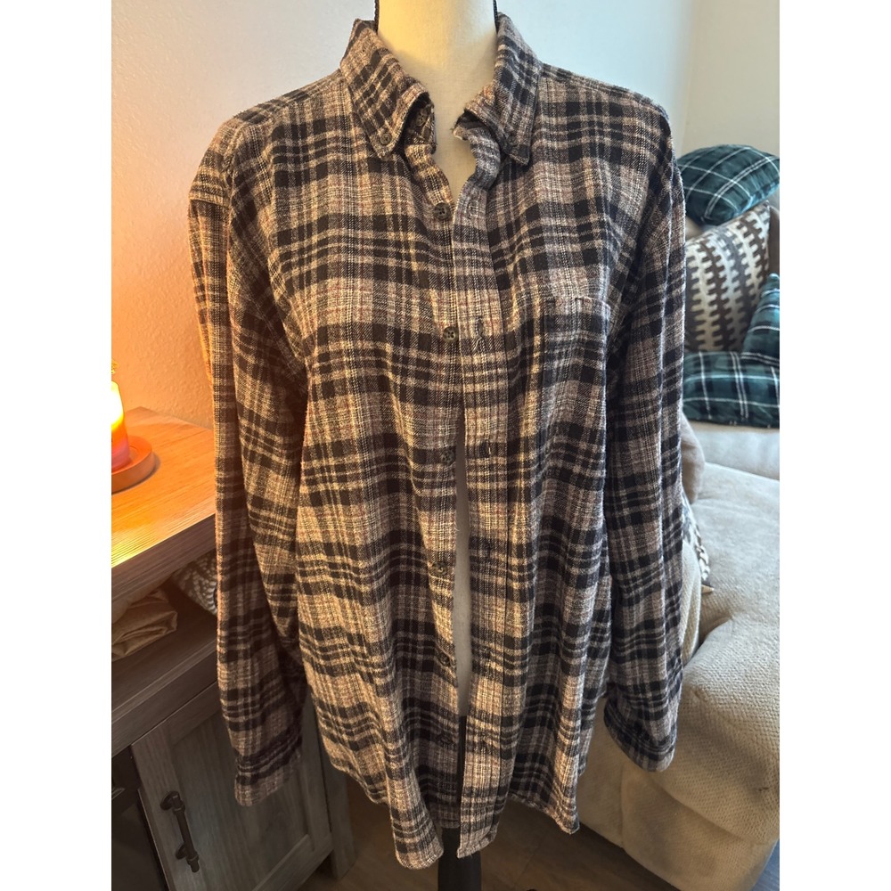 Woolrich men's long sleeve plaid large